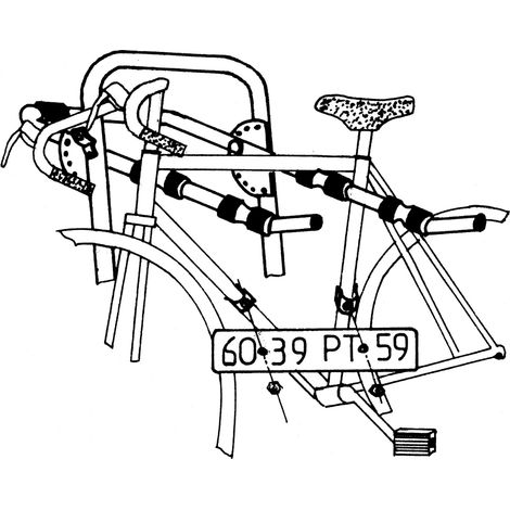 Clips de fixation de la plaque minéralogique arrière - MOTTEZ - A100B