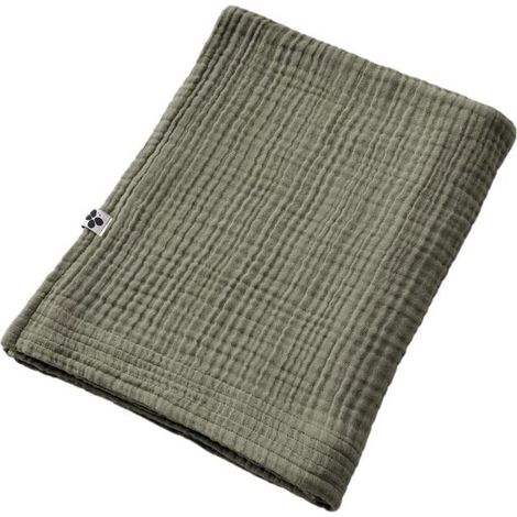 Drap de douche 70 x 130 cm Gaze de coton unie Gaïa - Gaïa Romarin - Gaia Romarin - (1/5)
