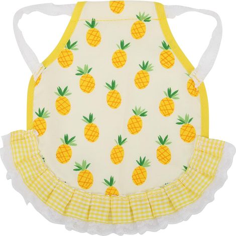 Harnais de poulet élastique, gilet pour animaux de compagnie robe de poule en dentelle respirante pour poulets canards oies (ananas) (1/5)