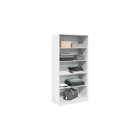 Armoire dressing 4 étagères 100cm - Collection Taken-Blanc (1/5)