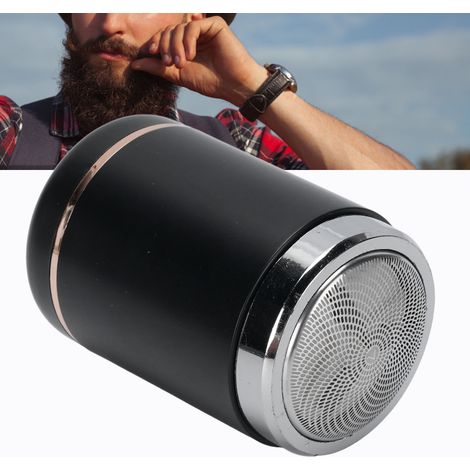[Rasoir Électrique] + Tondeuse Barbe USB Mini Voyage Noir à Design Détachable et Technologies Anti-Pincement, Alliage Aluminium ABS 4x4x6cm 79g 3W (1/5)