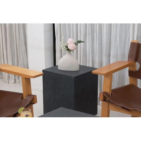 TEVERE Table d’appoint en béton simple design 35 x 35 x 46 cm (1/2)