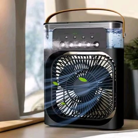 Ventilatore nebulizzatore a LED retrò – Nebbia e aroma – 3 velocità – Nero