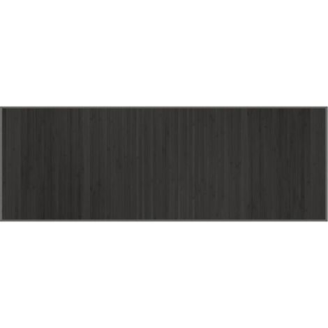 Tapis rectangulaire gris 70x200 cm bambou (1/5)