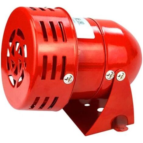 Sirène d'alarme extérieure puissante 220 V 120 dB avec moteur rouge, sirène métallique, alarme industrielle pour bateaux, 25 W 50 mA (1/5)