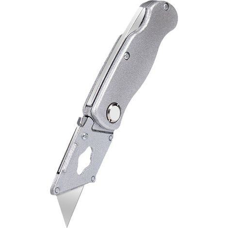 Couteau pliant utilitaire robuste en alliage de zinc, outil de découpe pour papier peint épais et emballages de livraison. (1/5)