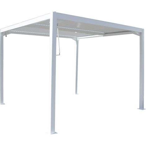 Pergola da Giardino 3x3m in Alluminio Bianco (1/5)