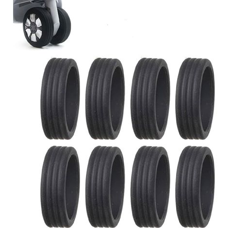 Couvercle Roue Valise - Silicone - Pour Roues 8 Spinner - Protection Anti-rayure et Anti-bruit - Lot de 8 (1/5)
