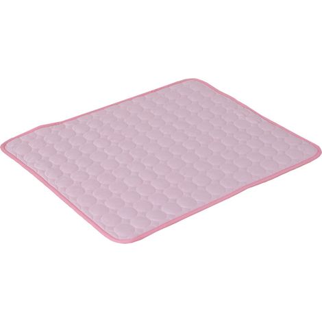 1 tapis rafraîchissant rose (62 x 50 cm) pour chat et chien, effet glace argentée. (1/5)