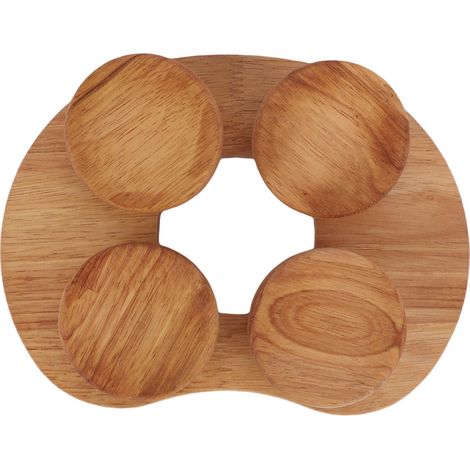 Appui-tête de sauna en bois avec oreiller à disque rotatif pour soulager les douleurs du cou et des épaules, relaxation de la tête