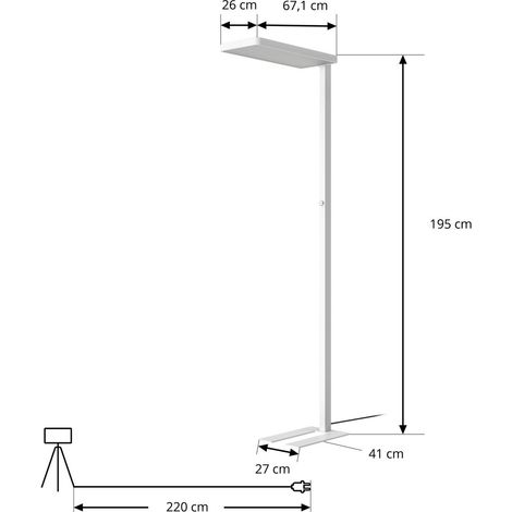[NEUWERTIG] B-Ware Arcchio Stehleuchte Standlampe Led Timon Dimmfunktion Weiß Arbeitszimmer Büro874
