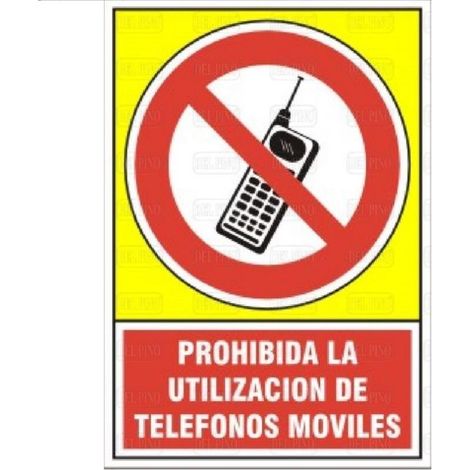 señal 542 plast.295x210''prohib.telefono'' prohibida la utilizacion de telefonos moviles