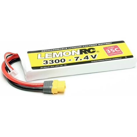 [NEUWERTIG] B-Ware LemonRC Modellbau-Akkupack LiPo 7.4V 3300mAh 35C Softcase XT60 für RC Modelle (1/2)