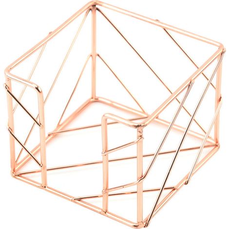 Organiseur de Post-it® en métal, créatif, pour bureau, or rose (1/5)