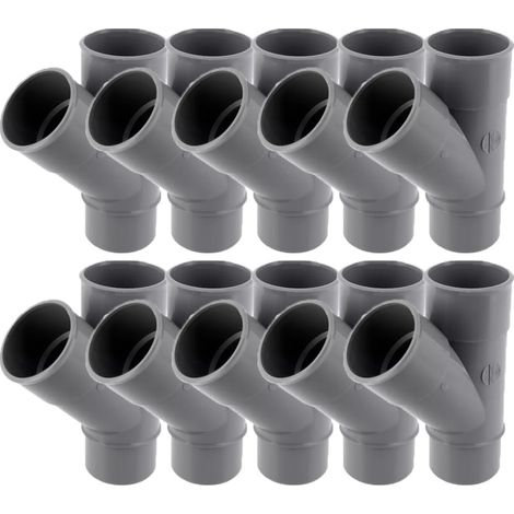 10 culottes pvc évacuation Ø50 Mâle Femelle 45° - Nicoll (1/4)