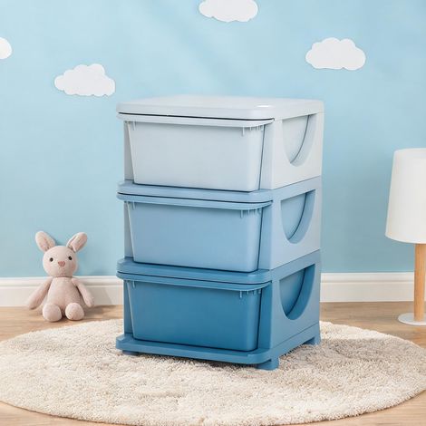 Tour de rangement enfant 3 tiroirs 37 x 37 x 56,5 cm (1/5)