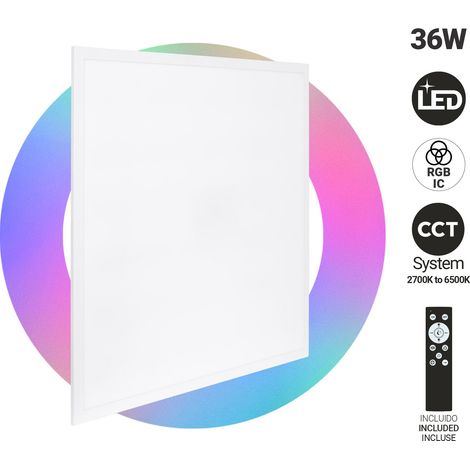 Plafón De Techo LED Backlight - 60x60cm - 36W - CCT + RGB IC -