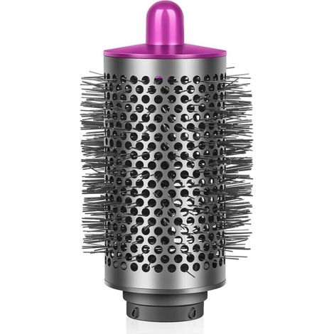 Brosse ronde compatible Dyson Multi-Styler – Conçue pour cheveux longs – Poils fins pour contrôle précis – Sèche-cheveux volumisant fuchsia (1/5)