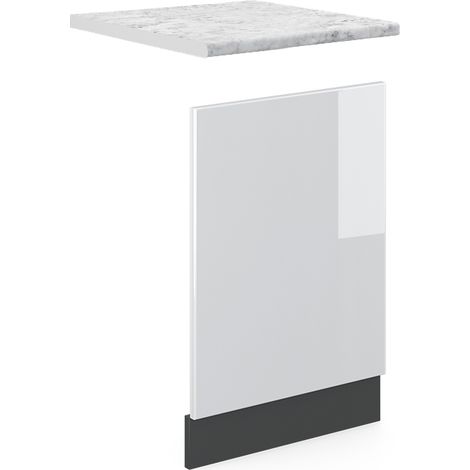 Panel frontal R-Line, Blanco alto brillo, 45 cm , ET Mármol, Vicco