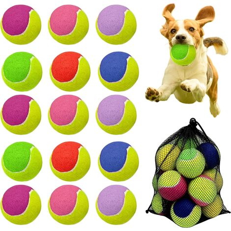 Balle De Tennis pour Chien: 15 Pièces Balle pour Chien, 6.35 Cm De Diamètre Balles De Jeu pour Petits Chiens, Pratiquement Indestructible Balles Tennis Chiens pour Jouer, Lancer Et S'entraîner (1/5)