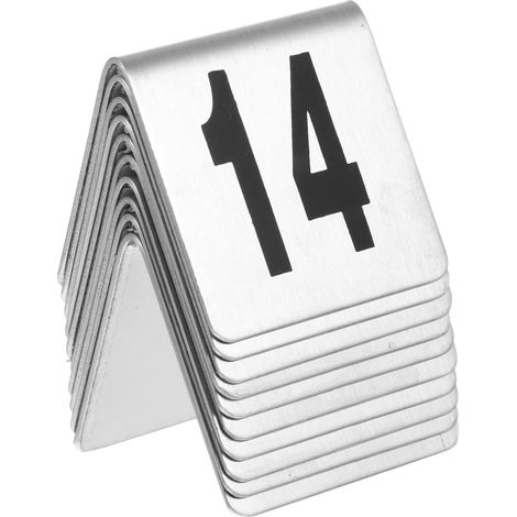 Plaques de Numérotation de Table Solide et Pratiques en Acier Inoxydable Argenté, Lot de 10 Pièces pour Restaurants Bondés et Banquets (1/5)