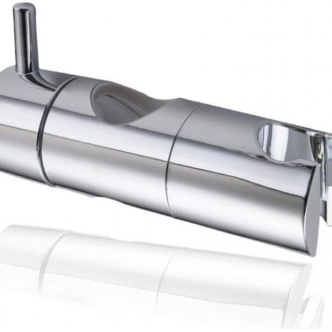 Support de pommeau de douche à ventouse, support mural pour pommeau de douche (sans trou de 22 mm, plaqué argent) - 1 pièce