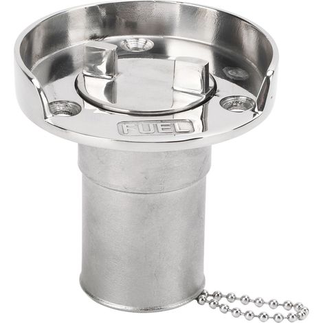 Raccord de remplissage bateau 1,5 pouce avec bouchon, acier inoxydable pour gazole essence, utilisable sur marine yachts caravanes camping-cars camions remorques (1/5)