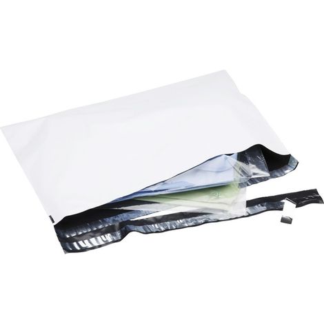 Pochette plastique opaque "aller/retour" 620 x 680mm - COLIS DE 100 (1/5)