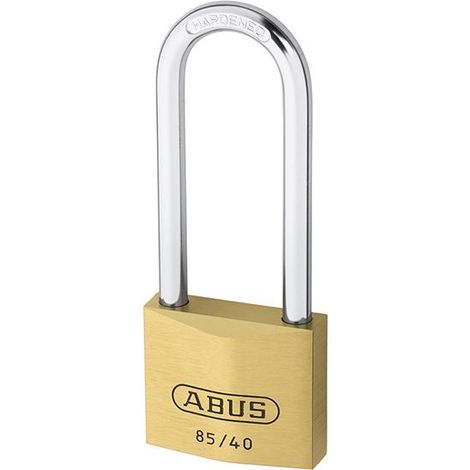ABUS Mechanical 85/40mm Brass Padlock 63mm Long Shackle Carded ABU8540LSC