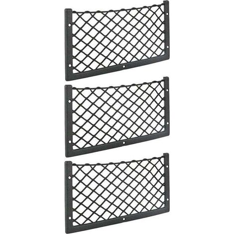 - Confezione da 3 reti portaoggetti per auto - 36 x 18 cm - Elevata elasticità, XU, Rete portaoggetti per bagagli, Riviste - T4 T5 T6 - Adatto per furgoni, roulotte, camper, camion - KZQ (1/4)