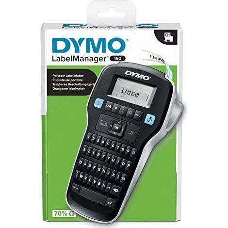 Dymo LabelManager 160 tragbare Etikettiermaschine schwarz und weiß