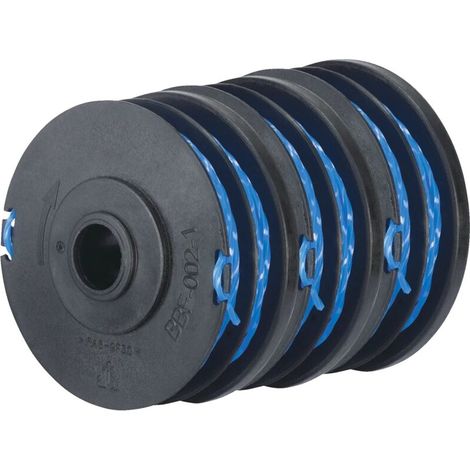 RYOBI Lot de 3 bobines double fil diamètre 1.5mm pour coupe-bordures électriques RAC123 (1/3)