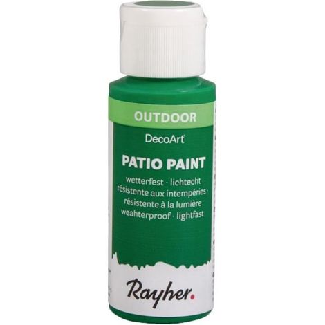 Peinture acrylique - RAYHER - Vert pin - 59 ml - Résistante aux intempéries - Bricolage facile