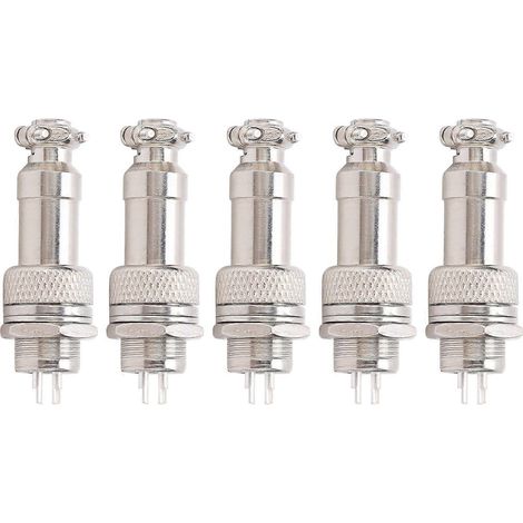 connecteurs aéronautiques (mâle/femelle) pour tableaux électriques, alimentations, châssis, connexions métalliques, 5 A GX12 450 V 4 broches