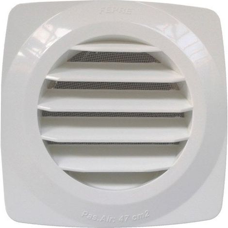 Grille d'aération abs naturel, L.13.8 x l.13.8 cm