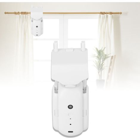 Robot inteligente automático para cortinas con sensor de luz/temperatura, hardware para PC y batería de 5V para el hogar/dormitorio [Robot motorizado para cortinas] (1/5)