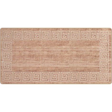 Rug Runner MARSA White 100 x 200 cm Polyester and PVC vidaXL