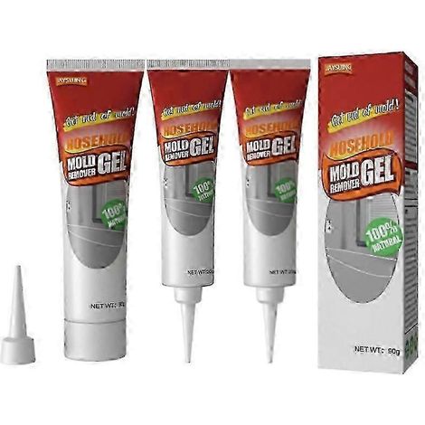 Lot de 3 gels anti-moisissures pour la maison, grand format, pour salle de bain, cuisine et évier. Nettoyant pour joints d'évier. (1/3)