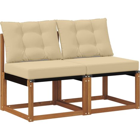 Maison Exclusive - 2 Stück Outdoor Mittelsofa (1/5)