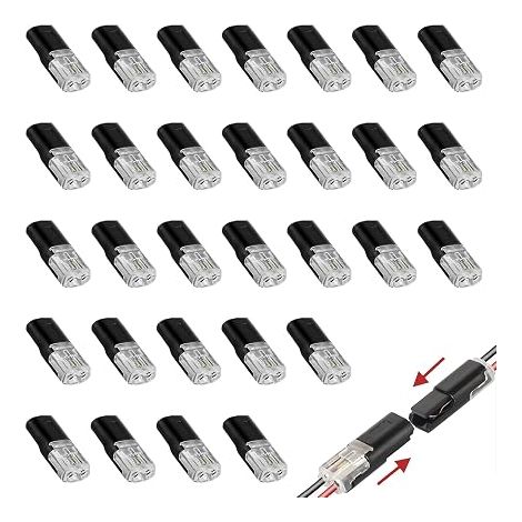 Connecteurs Câble 18-22AWG, Connecteur 2 Broches LED Voiture, Connecteur 12V Voiture 2 Fils, Connecteurs Épissure pour Moto Bateau LED Éclairage Extérieur
