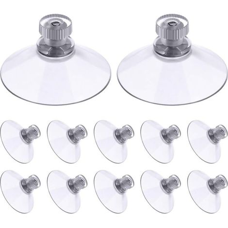 Lot de 30 ventouses 41 mm – Écrous moletés pour fixation sécurisée – Matériau plastique durable – Charge maximale 2 kg – Transparentes pour surfaces lisses (1/5)
