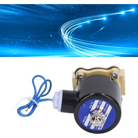 Électrovanne en laiton normalement fermée de 2 W pour eau et air, bobine en cuivre, 160-15 V CC 12 V (1/5)