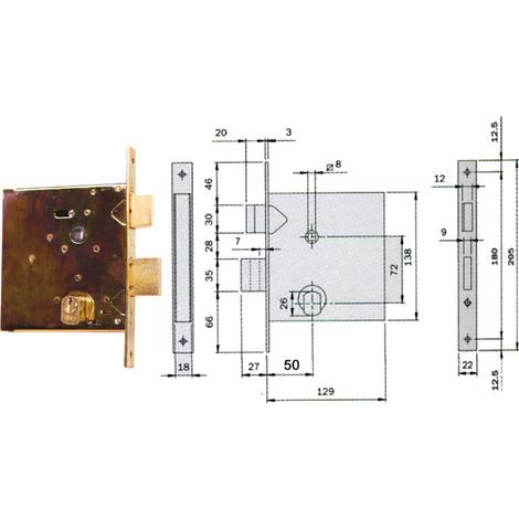 Serrure de portail ISEO Sfacc 610500