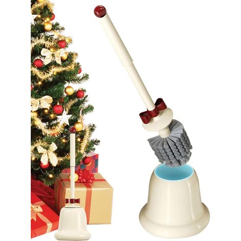 Brosse de toilette - avec motif cloche Noël Accessoire salle bain pour un nettoyage en profondeur ,