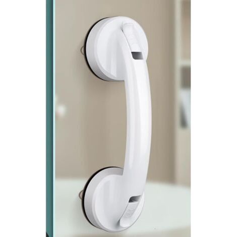 Poignée Avec Ventouse - Barre D'appui Murale Salle De Bain - Pour Baignoire Et Douche - Blanc - 45 Cm (1/5)
