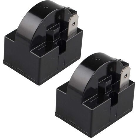 Lot de 2 relais de démarrage PTC 15 Ohm 220 V à une broche PTC pour réfrigérateur congélateur et compresseur Noir（1 pied） (1/5)