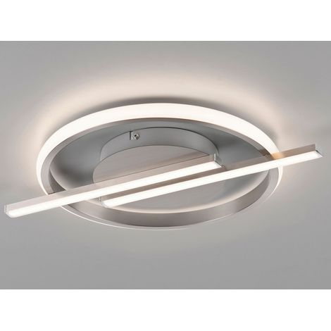 JUST LIGHT Plafonnier LED 14130-55 acier, 17,5 W, 2100 lm, 3000 K, Dimmable