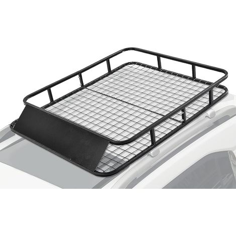 Goplus – Porte-bagages de toit métal 122x102cm – Capacité 75kg – Design aérodynamique pour transport matériel – Montage facile (1/5)