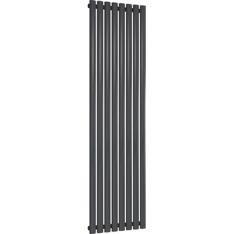 Reina Neva Single Designer Vertical Radiator 1800mm H x 472mm W - Anthracite