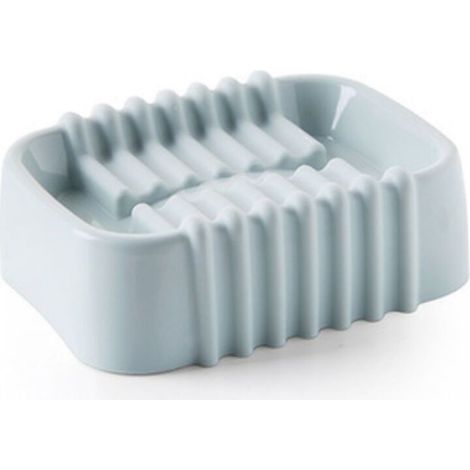 [NON UTILIZZATO] Portasapone blu, 12,5 x 9,54 cm, portasapone anti-accumulo d'acqua con funzione di drenaggio.